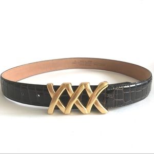 Amiee Lynn Italian Croco Leather Belt